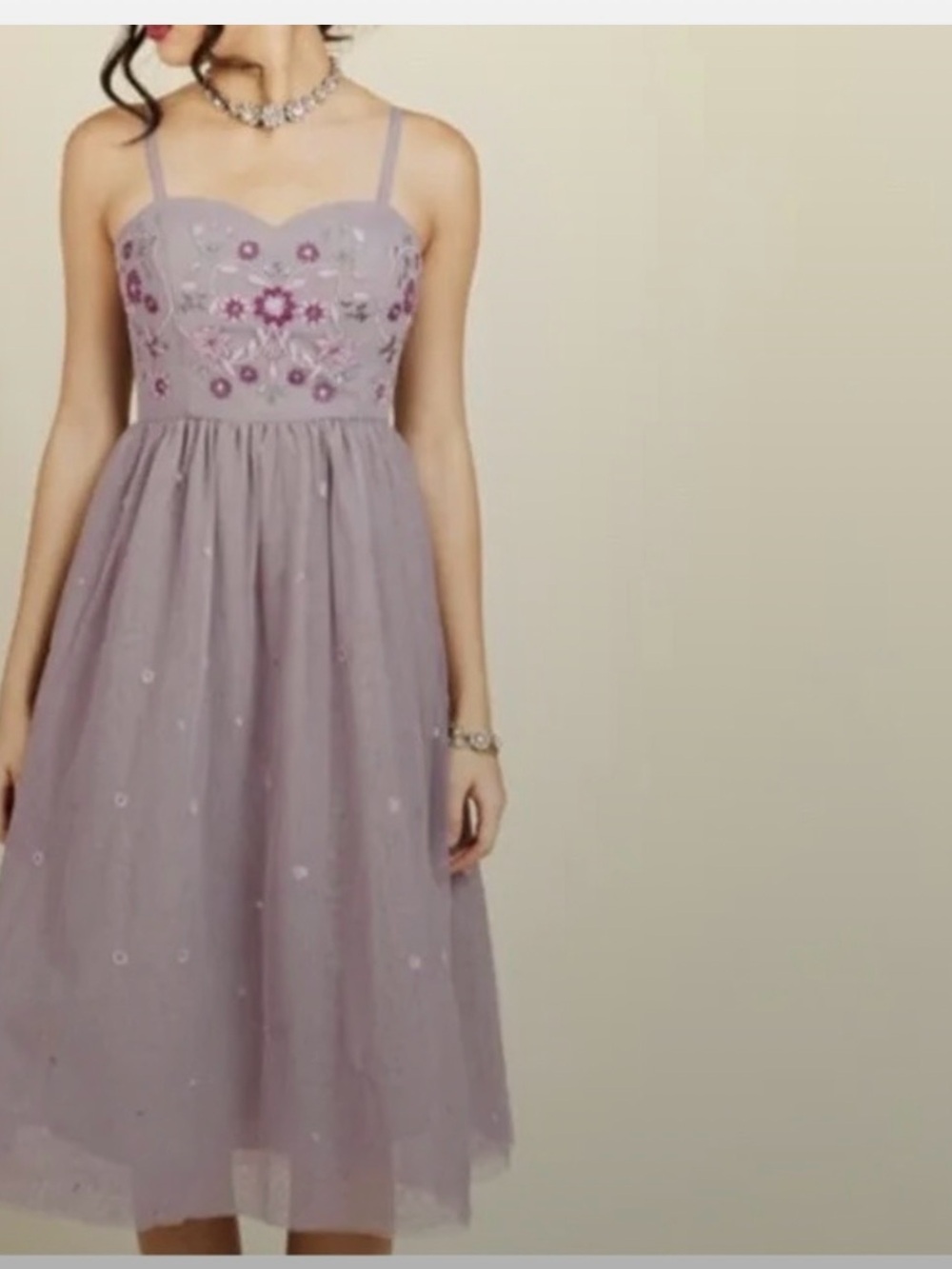 ModCloth Dusty Mauve Spaghetti Strap Dress